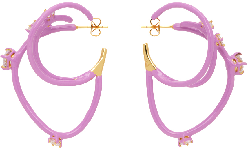 Panconesi Pink Constellation Hoop Earrings