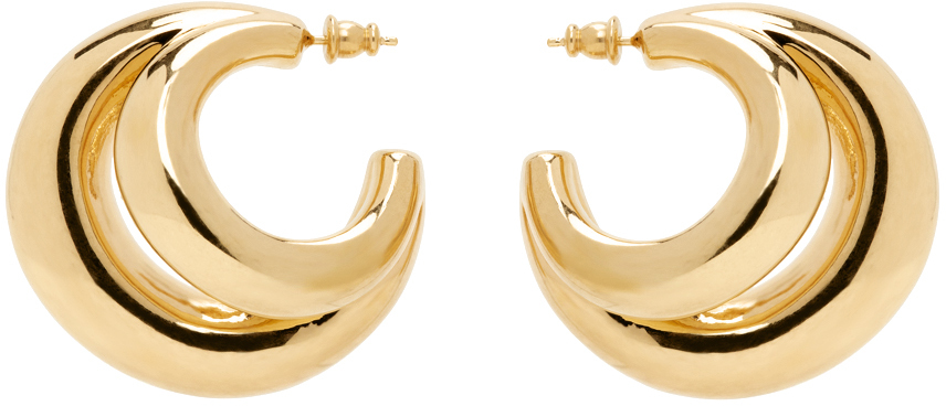 Panconesi: Gold Blowup Earrings | SSENSE