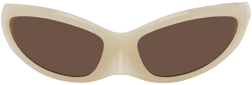 Balenciaga Skin Cat Tinted Sunglasses In Nude
