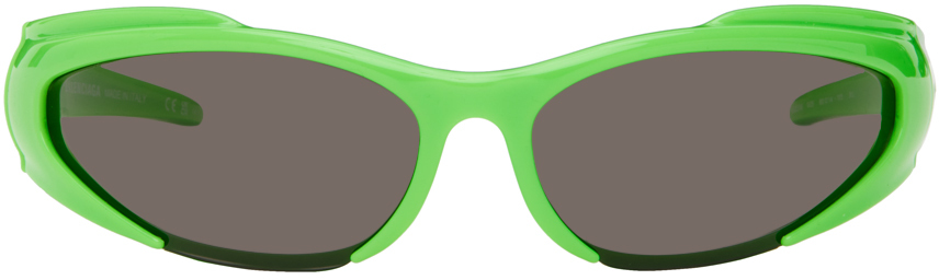 Balenciaga Green Oval Sunglasses