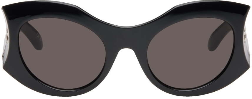 Balenciaga Hourglass Logo Cat-eye Sunglasses In Black