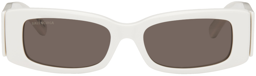 BB0260S 003 RECTANGULAR SUNGLASSES - WHITE