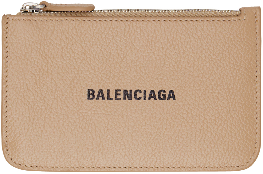 Balenciaga Beige Long Card Holder In 2761 Warm Beige/l B