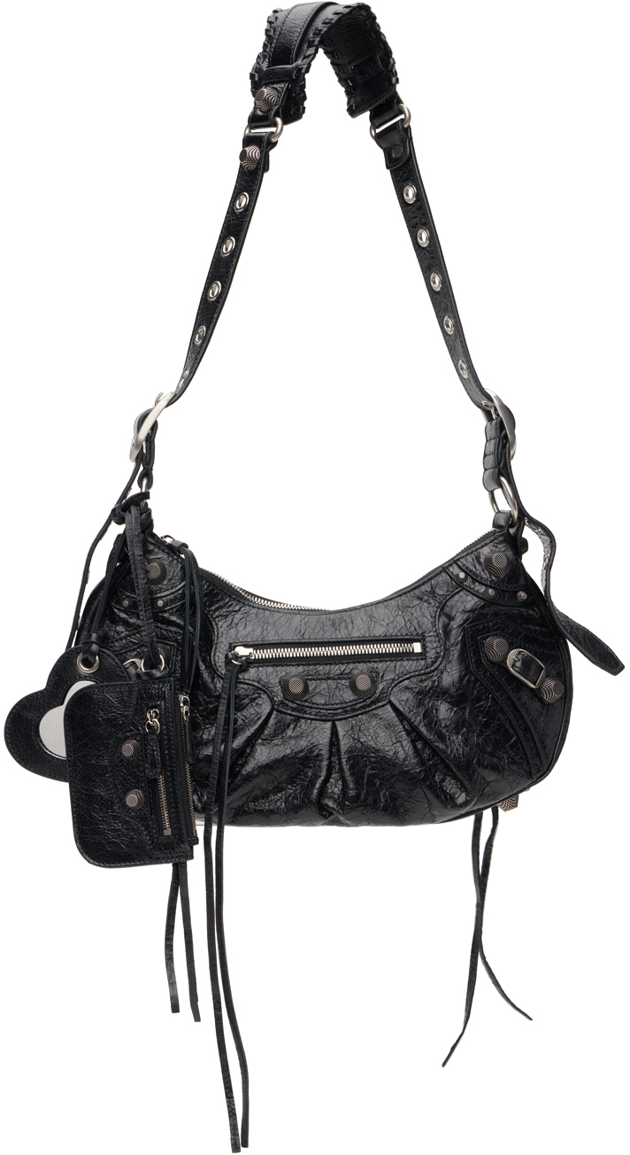 Le Cagole Leather Crossbody Bag in Black - Balenciaga