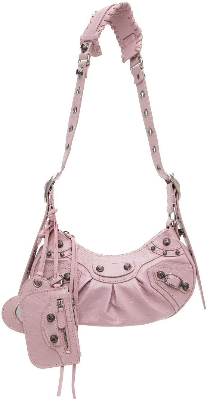 Balenciaga: Pink XS 'Le Cagole' Bag | SSENSE