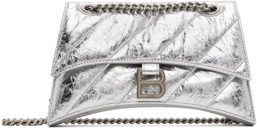 Silver Small Crush Chain Bag