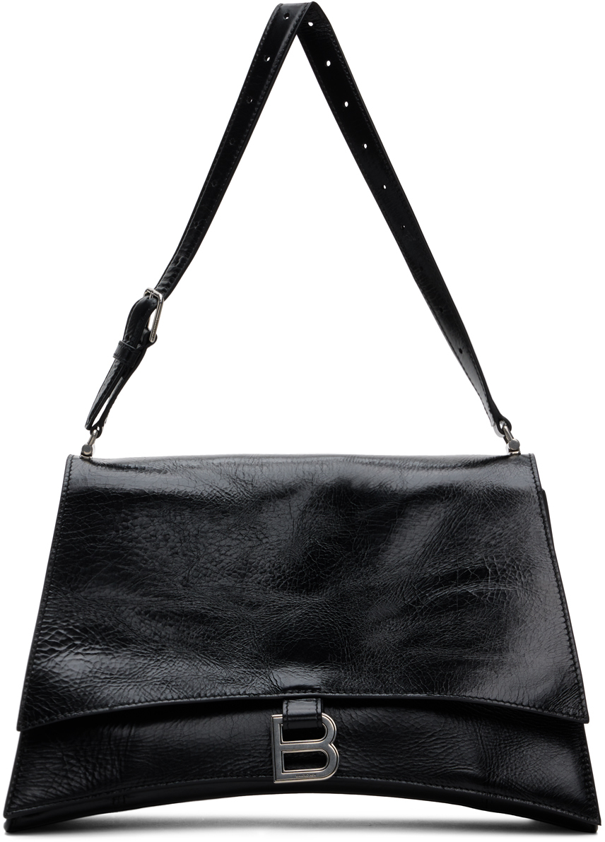 Black Medium Crush Sling Bag