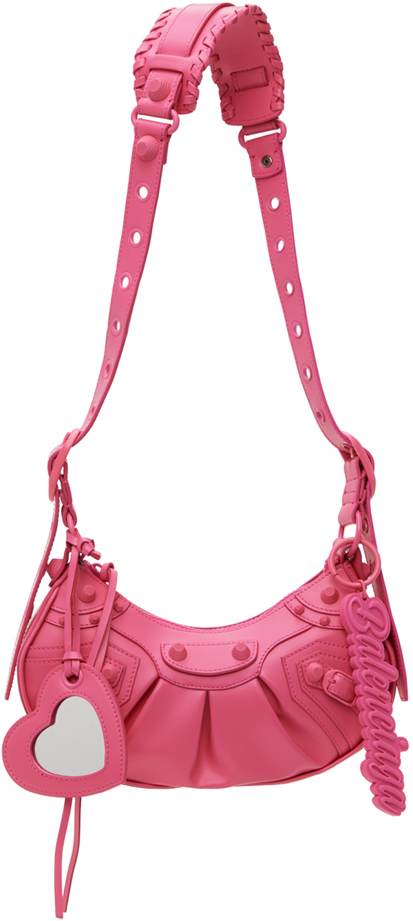 Shop Balenciaga Pink 'le Cagole' Xs Shoulder Bag In 5639 Bright Pink