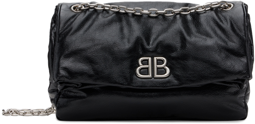 Black Monaco Medium Chain Bag