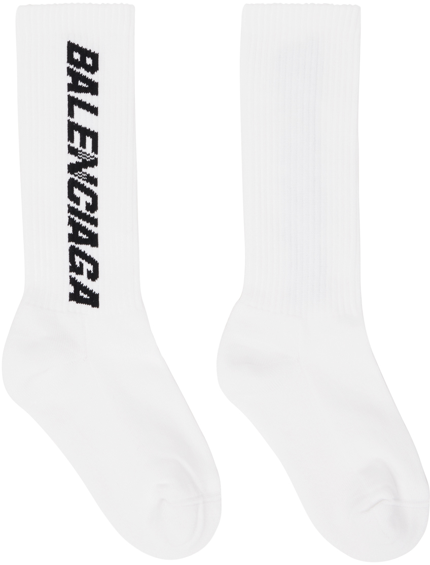 Balenciaga White Racer Socks