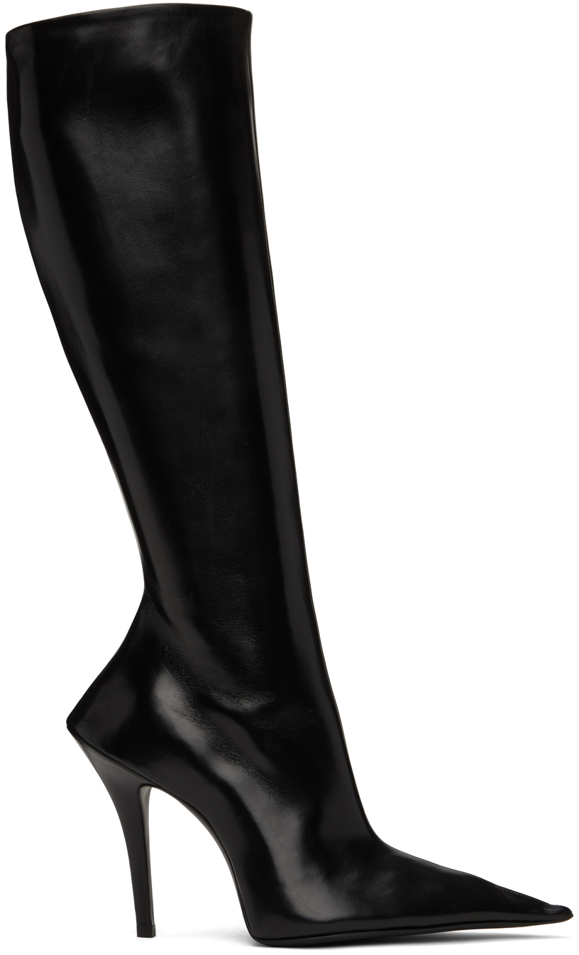 Black Leather Witch 110 Boots