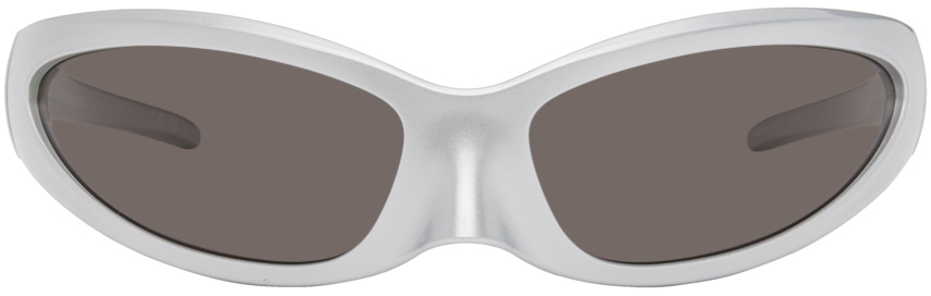 Balenciaga: Silver Skin Cat Sunglasses | SSENSE Canada