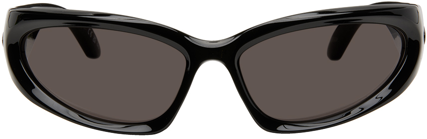 Balenciaga Black Swift Sunglasses In Black-black-grey