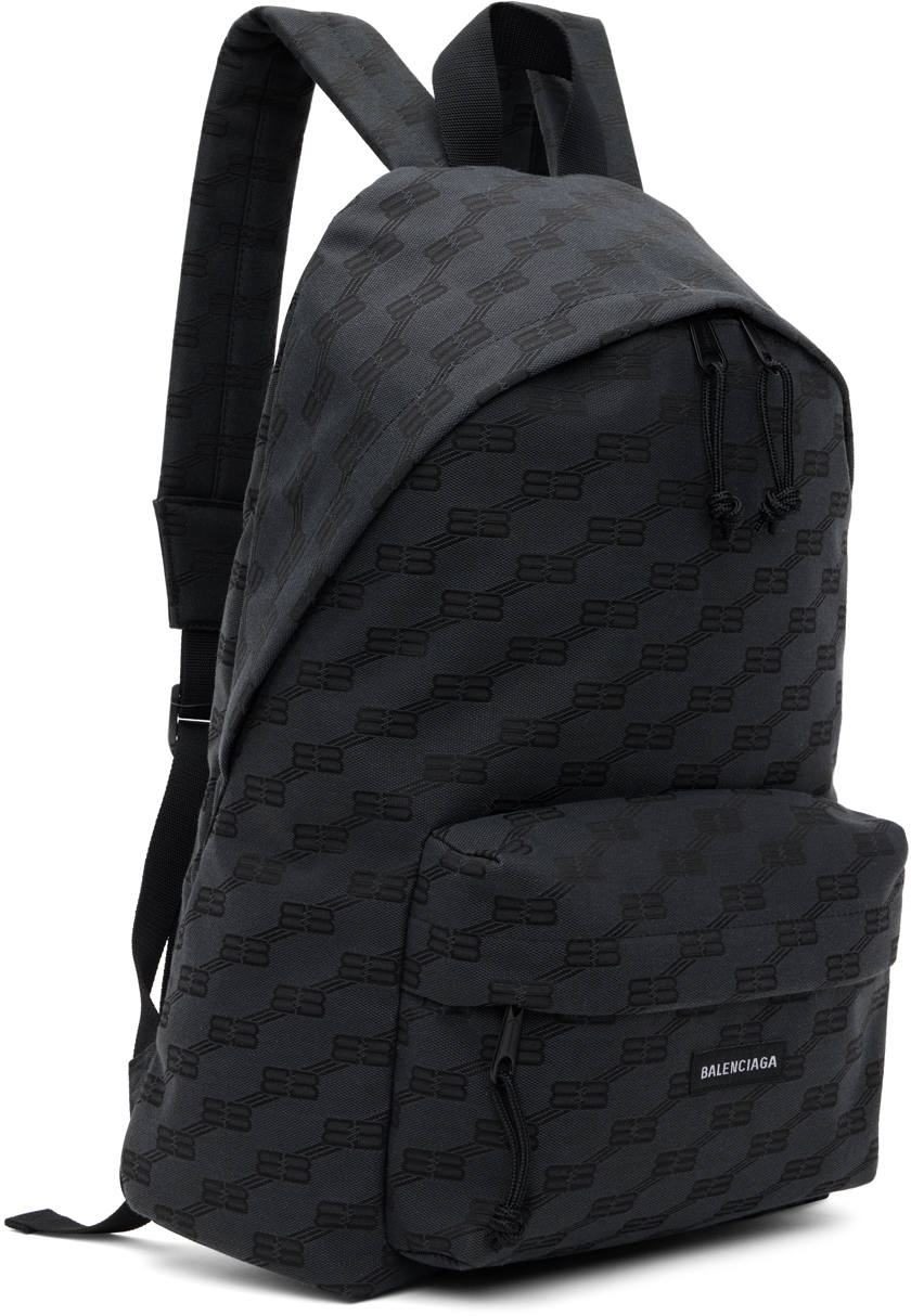 Shop BALENCIAGA signature medium backpack bb monogram jacquard