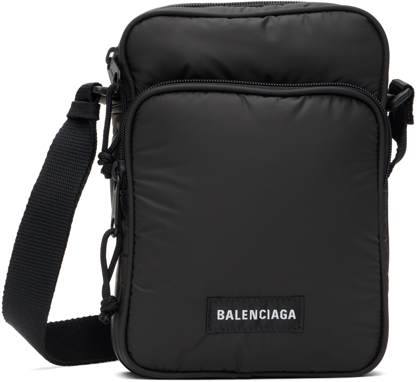 Balenciaga: Black Explorer Crossbody Bag | SSENSE UK