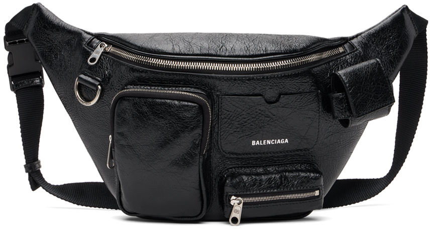 Balenciaga: Black Superbusy Belt Bag | SSENSE