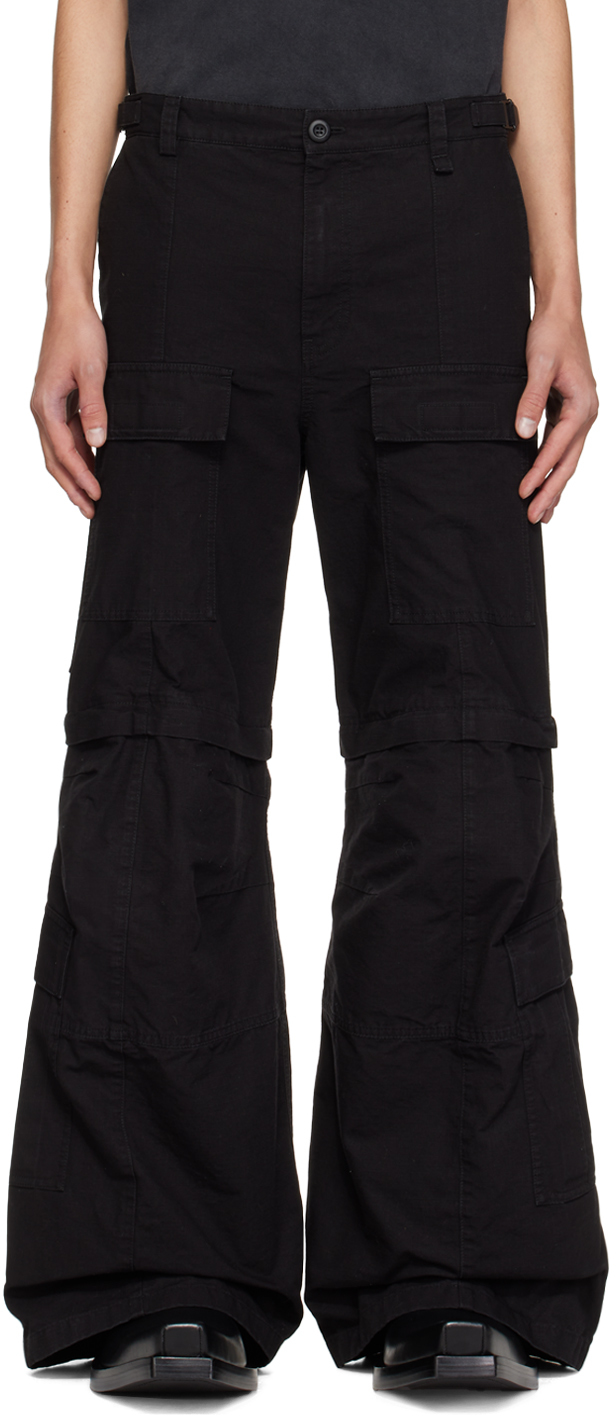Black Flare Cargo Pants