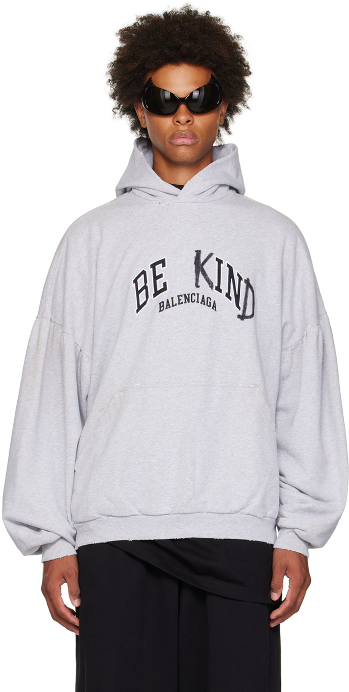 Balenciaga Gray 'Be Kind' Hoodie