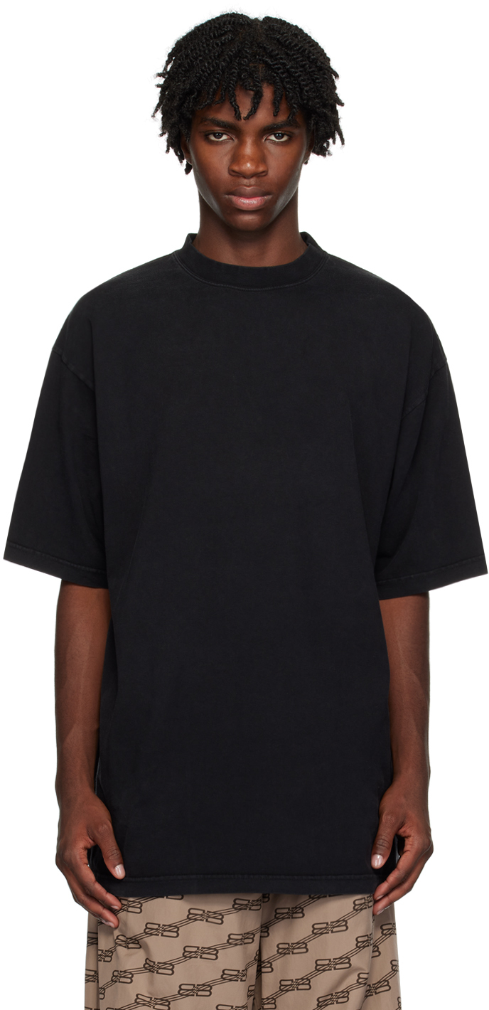 Balenciaga Large Fit T-shirt In 1073 Black/silver