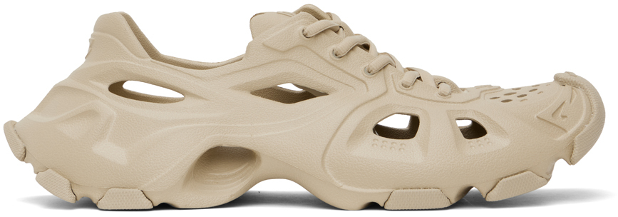 Shop Balenciaga Taupe Hd Lace-up Sneakers In 9300 Taupe