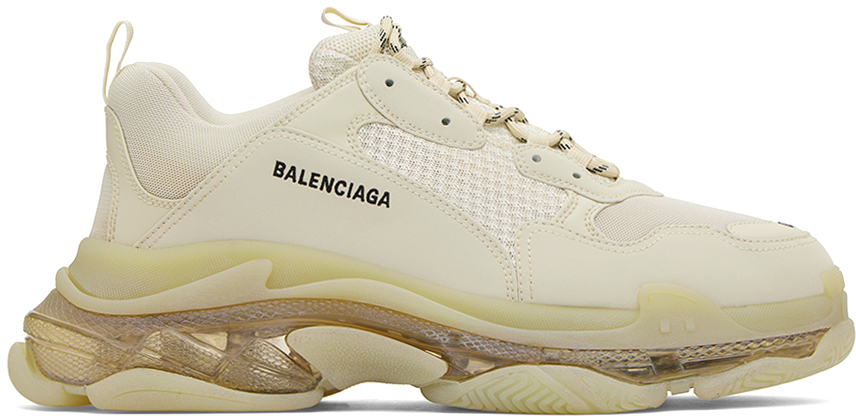 Balenciaga Off-white Triple S Sneakers In 9005 Off White