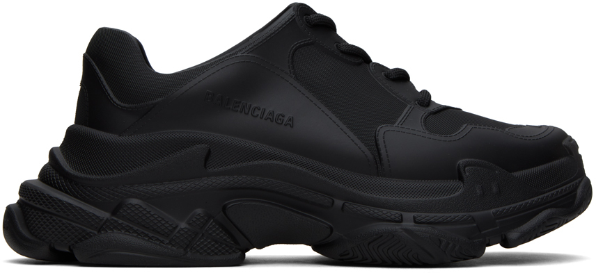 Shop Balenciaga Black Triple S Mold Sneakers
