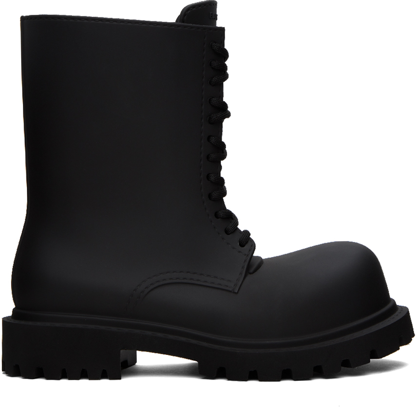 Shop Balenciaga Black Steroid Boots