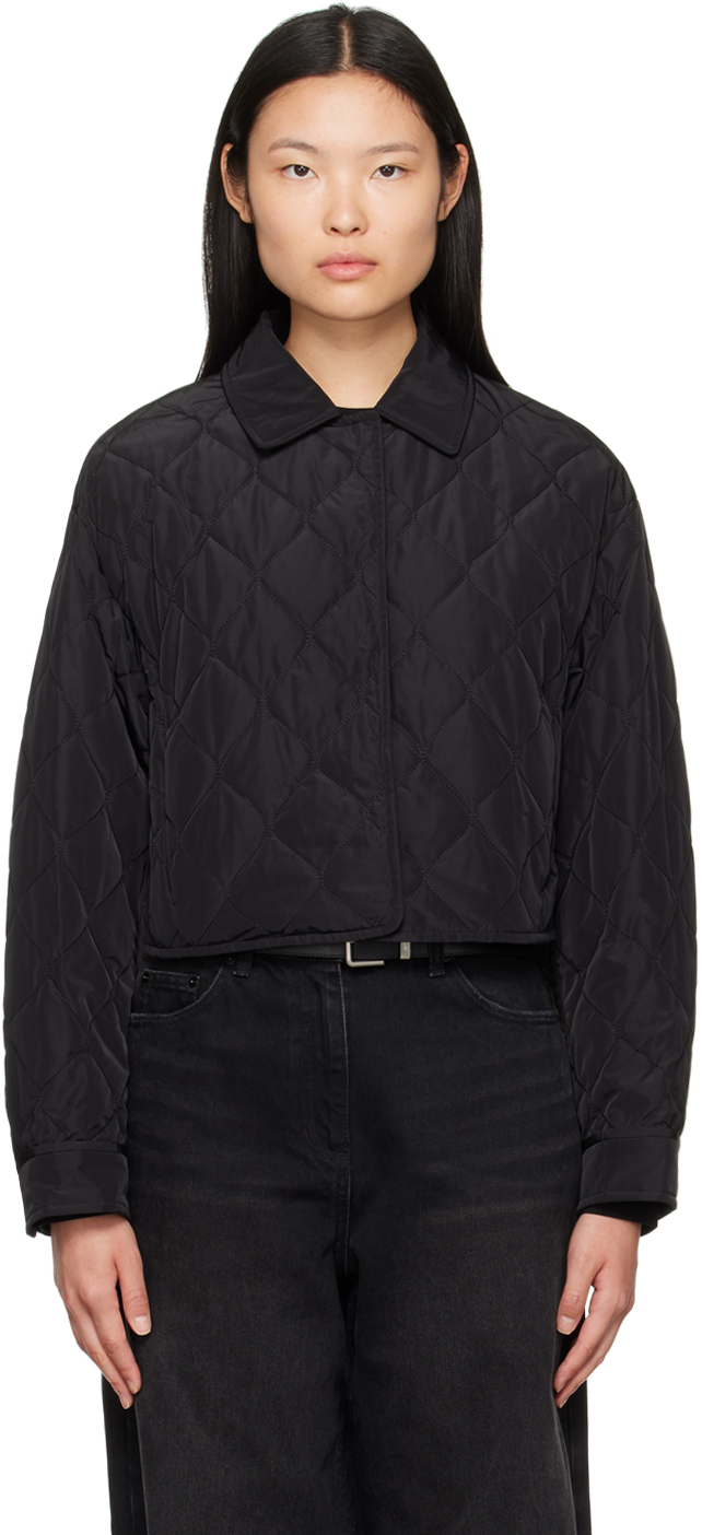 Juun.J: Black Quilted Jacket | SSENSE Canada