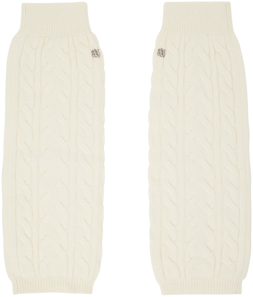 Juunj Off-white Hardware Leg Warmers In Ivory