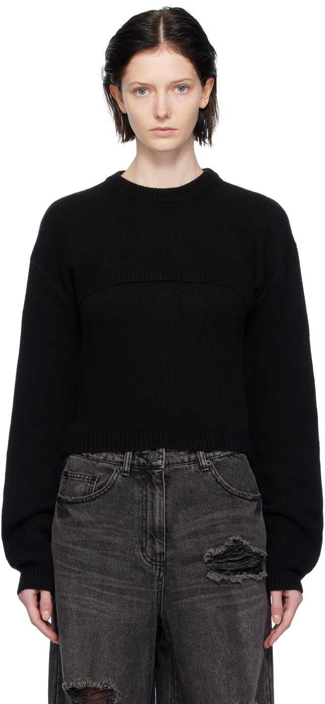 Black Two-Way Sweater Set