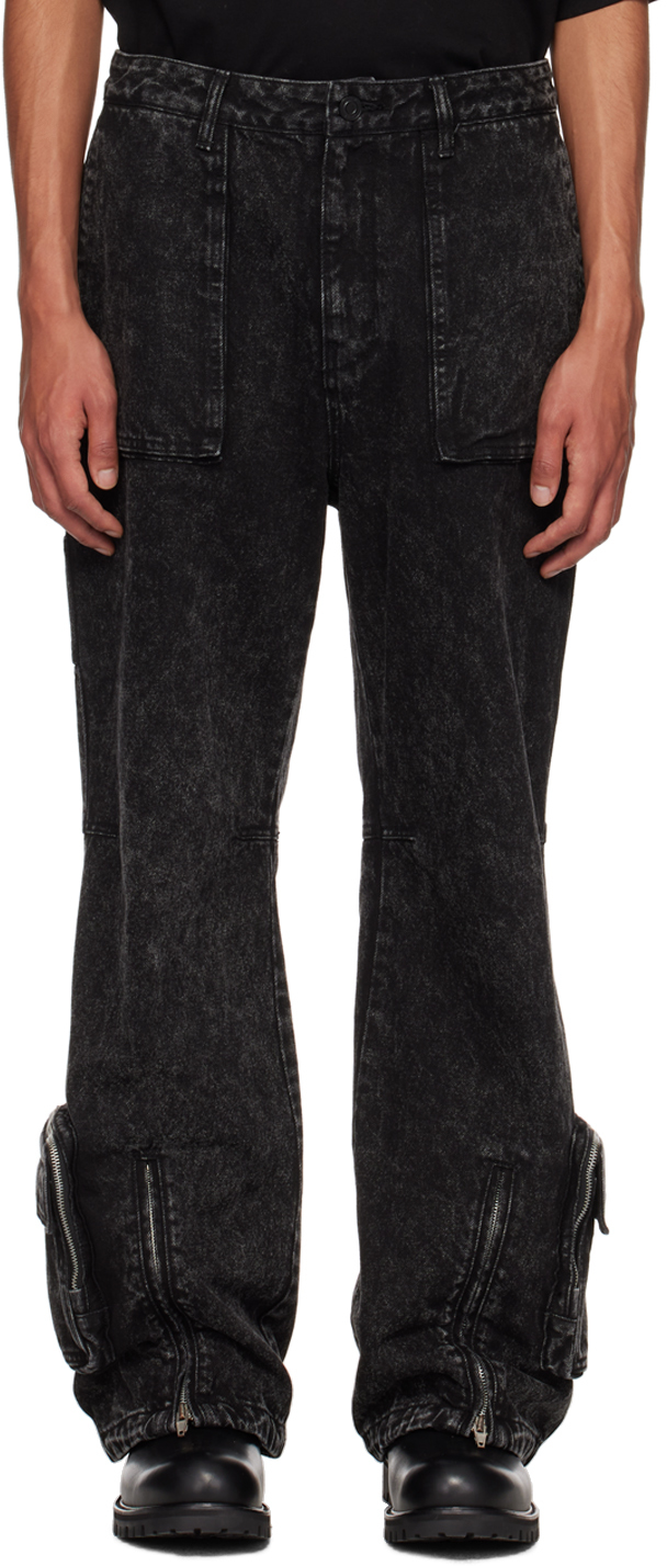 JUUNJ BLACK POCKET JEANS