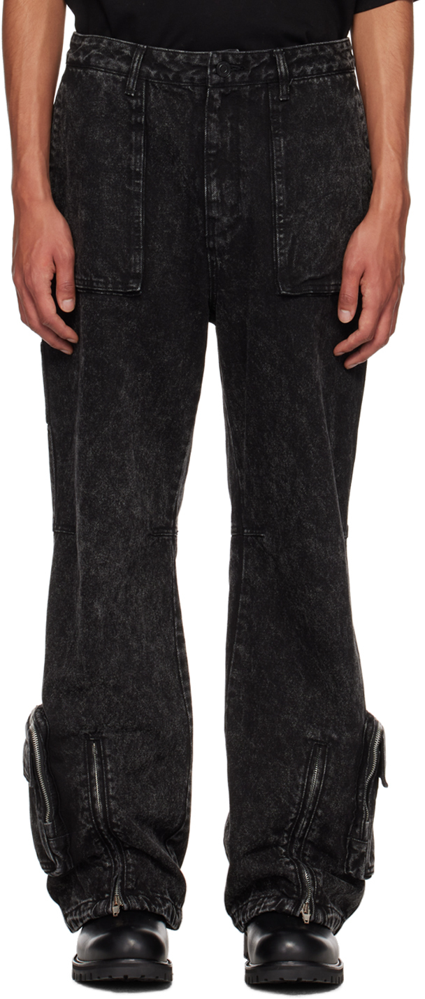 Juun.J: Black Pocket Jeans | SSENSE