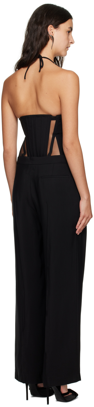 Mugler Black Corset & Trousers Set In B1919 Black/black