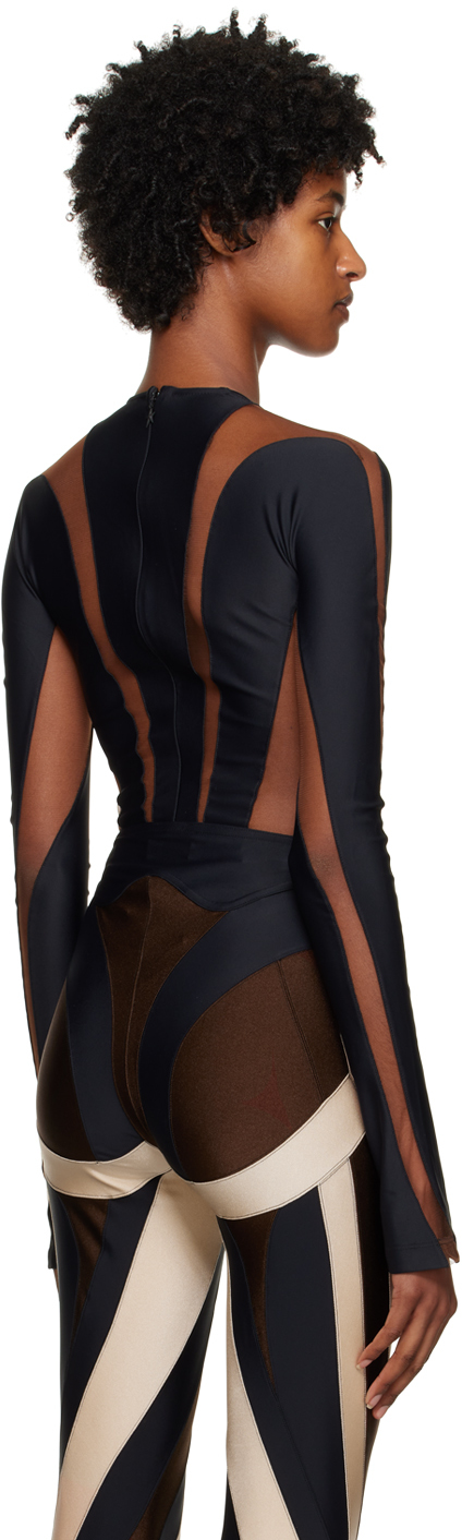 Mugler Black Illusion Bodysuit Smart Closet