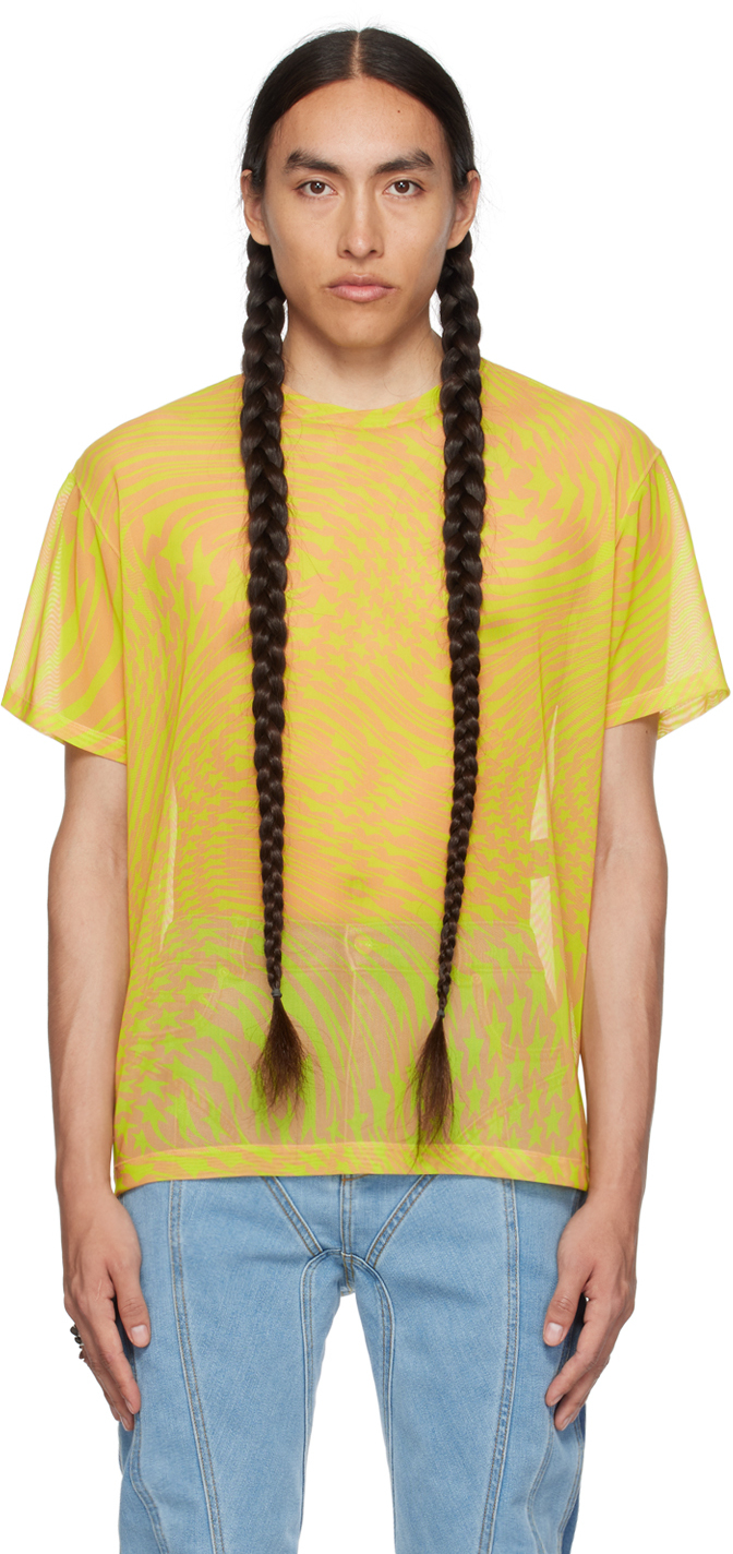 Mugler Pink & Yellow Star T-Shirt