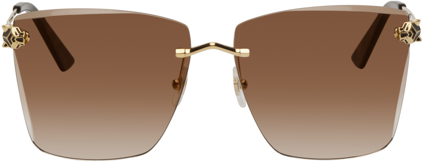 Cartier Gold Square Sunglasses