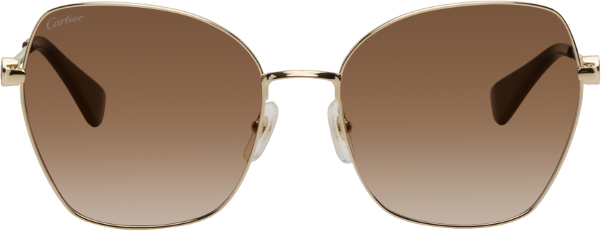 Gold Signature C De Cartier Sunglasses