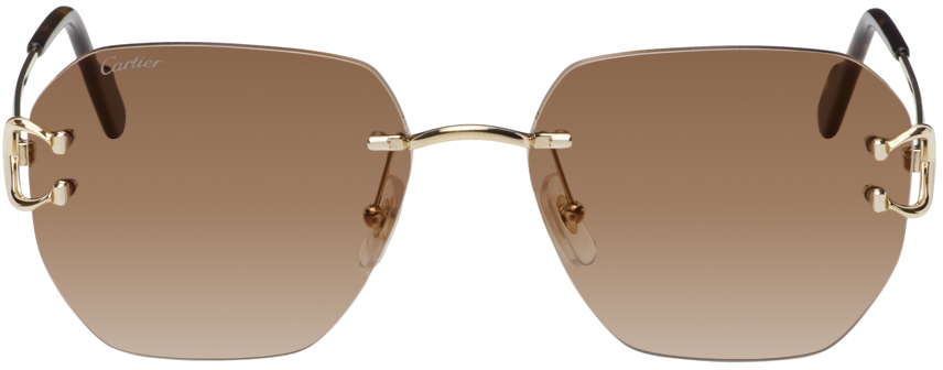 Cartier Gold Signature C de Cartier Sunglasses