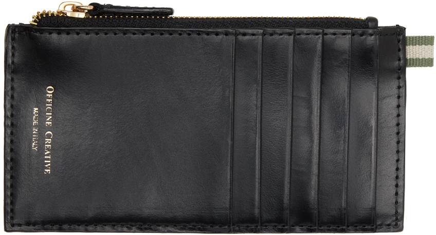 Officine Creative Boudin 18 Leather Cardholder In Buttero Nero