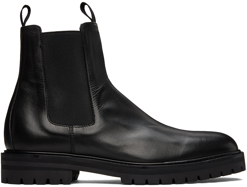 Officine Creative Black Joss 004 Boots In Buttero Nero