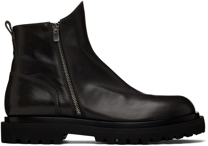 Shop Officine Creative Black Ultimate 005 Boots In Nero//antracite