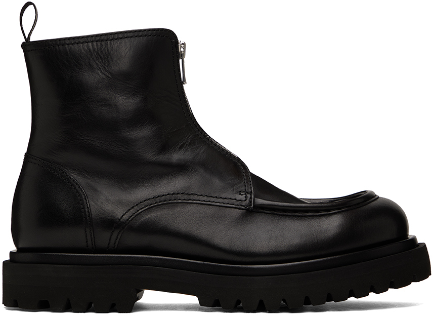 Officine Creative Black Eventual 018 Boots In Buttero Nero