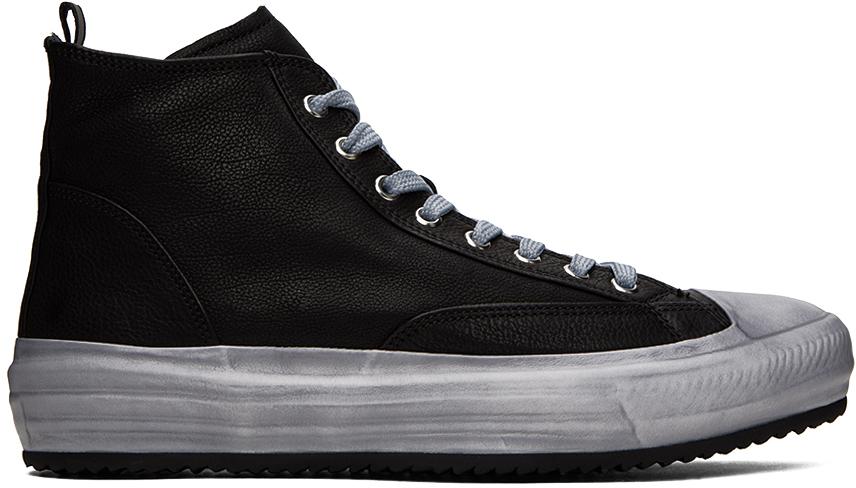 【関税込み】Officine Creative ブラック Kombo 002 スニーカー Men's Black Leather and Suede Low Top Sneakers: ANSWER 002