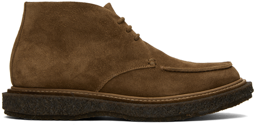Officine Creative Brown Bullet 001 Boots In Castagno - Nicotina
