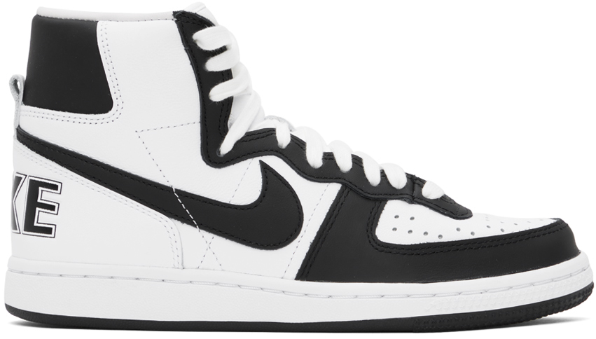 Shop Comme Des Garçons Homme Deux Black & White Nike Edition Terminator High Sneakers In 1 Black