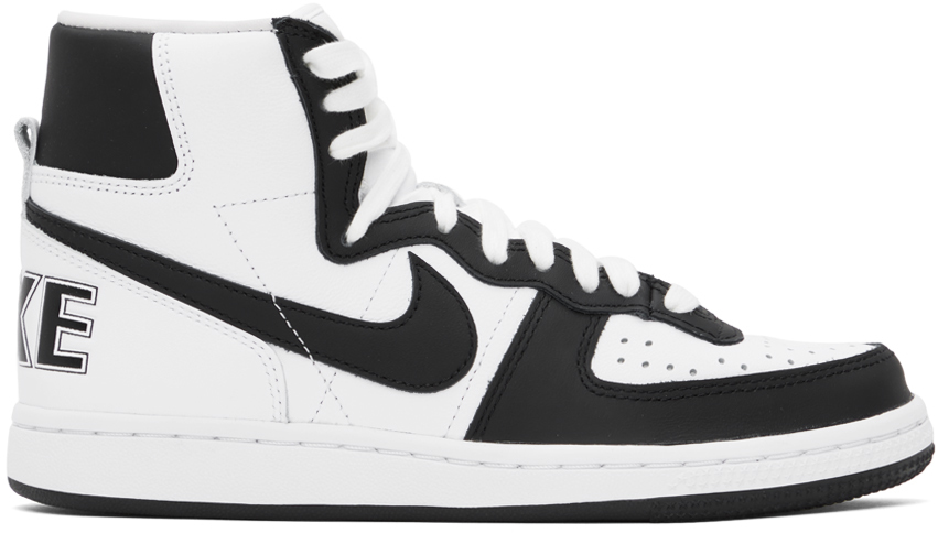 Black & White Nike Edition Terminator High Sneakers by Comme des 