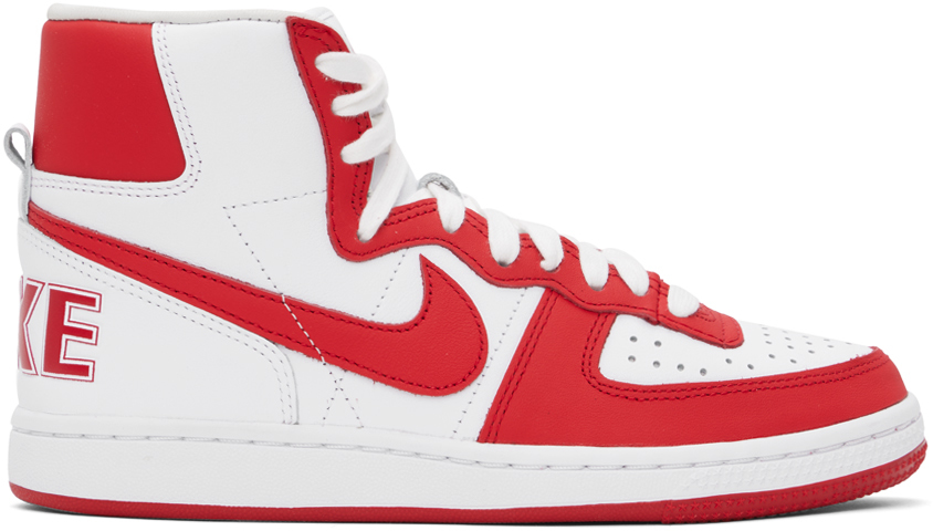 Red & White Nike Edition Terminator High Sneakers