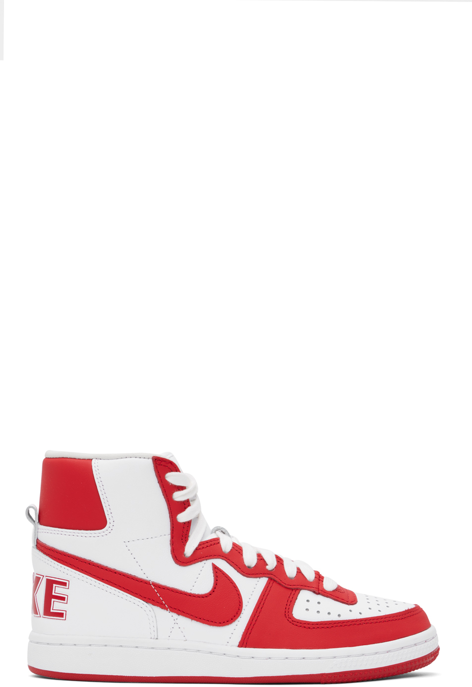Red & White Nike Edition Terminator High Sneakers by Comme des