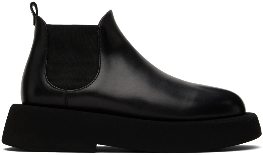 Marsèll Black Gomme Gommellone Chelsea Boots In 666 Black