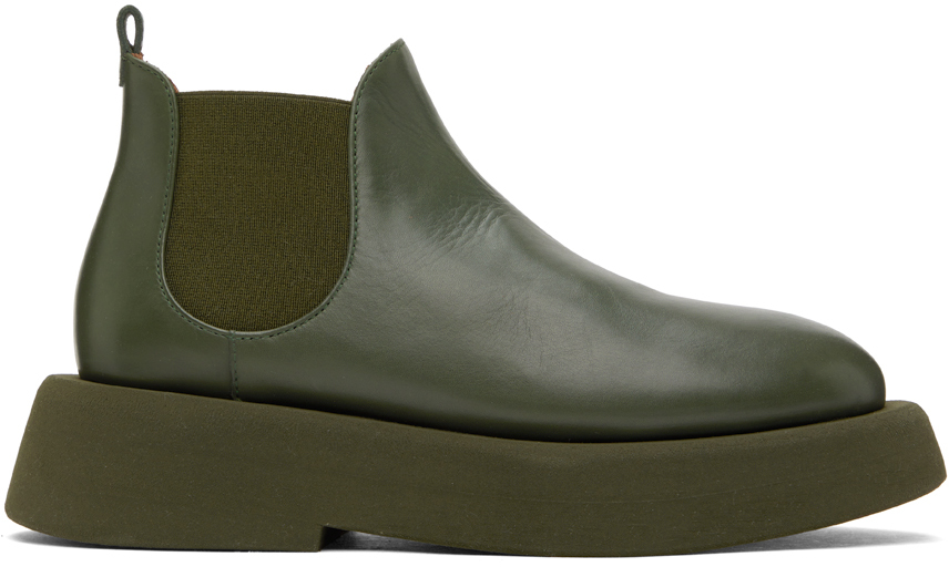 Marsèll Khaki Gomme Gommellone Chelsea Boots In 767 Chlorophyll